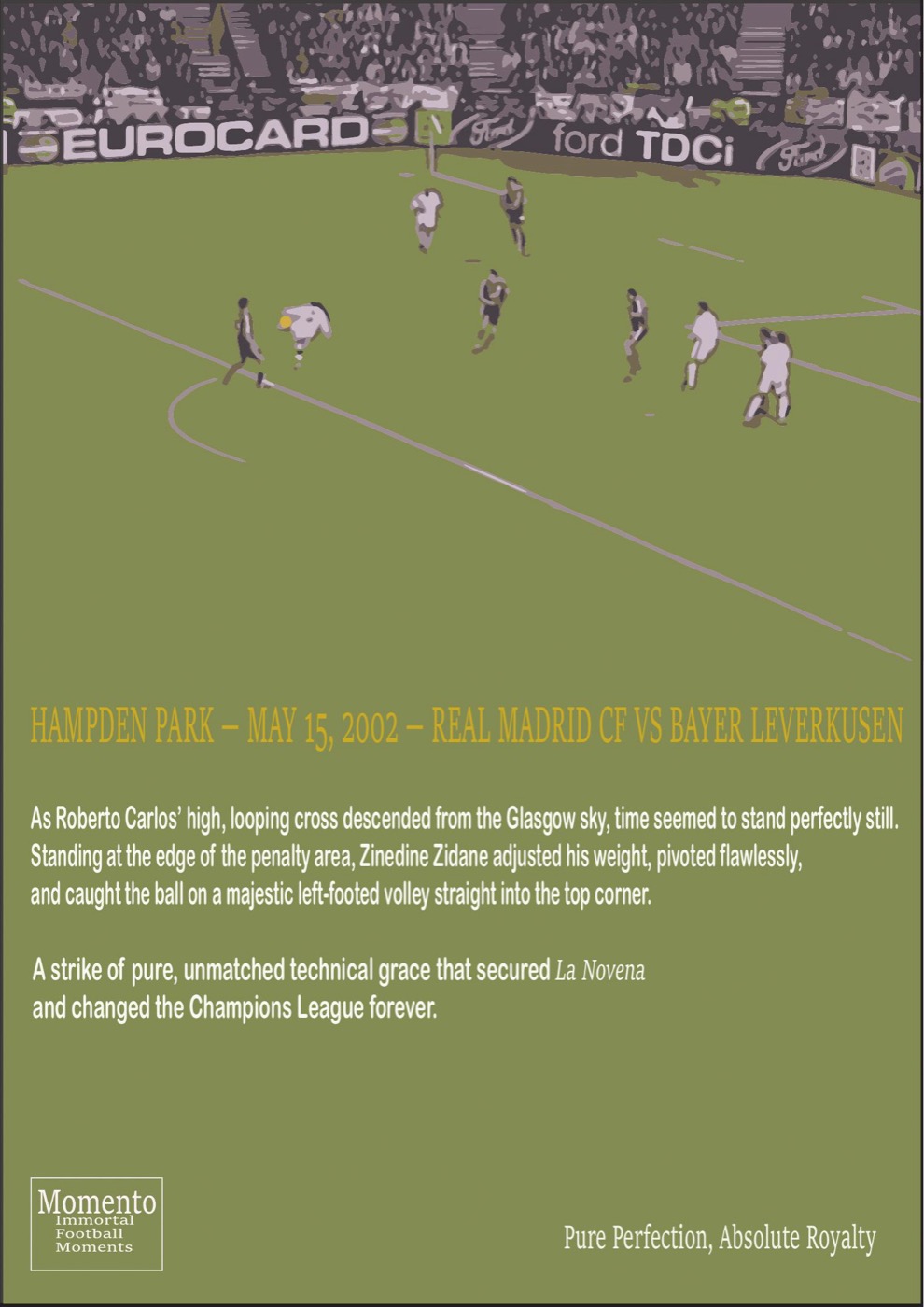 Zidane's volley — Real Madrid 2002 momento poster